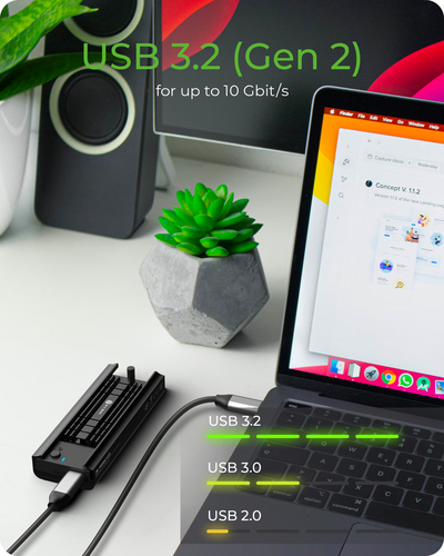 ICY BOX IB-180MC-C31 SSD enclosure Black M.2