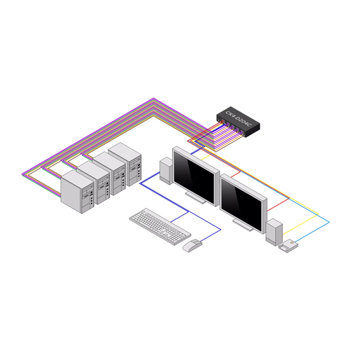 StarTech.com Secure 4-Port Dual-Monitor KVM Switch, DVI, NIAP 4.0 Desktop KVM for Keyboard / Mouse, Metal Housing, CAC Port, Made in the USA