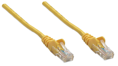 Intellinet Network Patch Cable, Cat5e, 10m, Yellow, CCA, U/UTP, PVC, RJ45, Gold Plated Contacts, Snagless, Booted, Lifetime Warranty