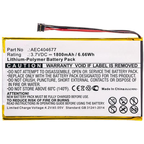 Battery 6.66Wh Li-Pol 3.7V 