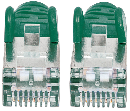 Intellinet Network Patch Cable, Cat6, 3m, Green, Copper, S/FTP, LSOH / LSZH, PVC, RJ45, Gold Plated Contacts, Snagless, Booted, Lifetime Warranty