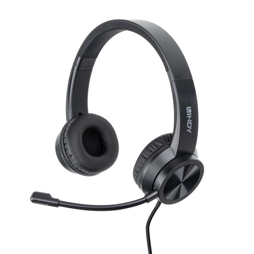 Lindy USB-C Office Headset with USB A to C Adapter