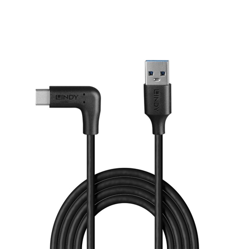 Lindy 1.5m USB 3.2 Type A to C Cable, 90° Right Angle, 10Gbps