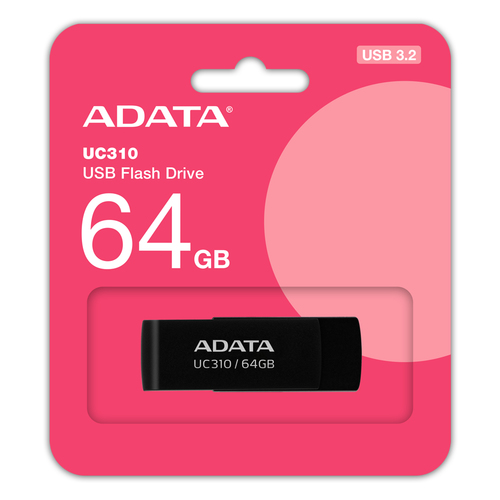 ADATA UC310 USB flash drive 64 GB USB Type-A 3.2 Gen 1 (3.1 Gen 1) Black