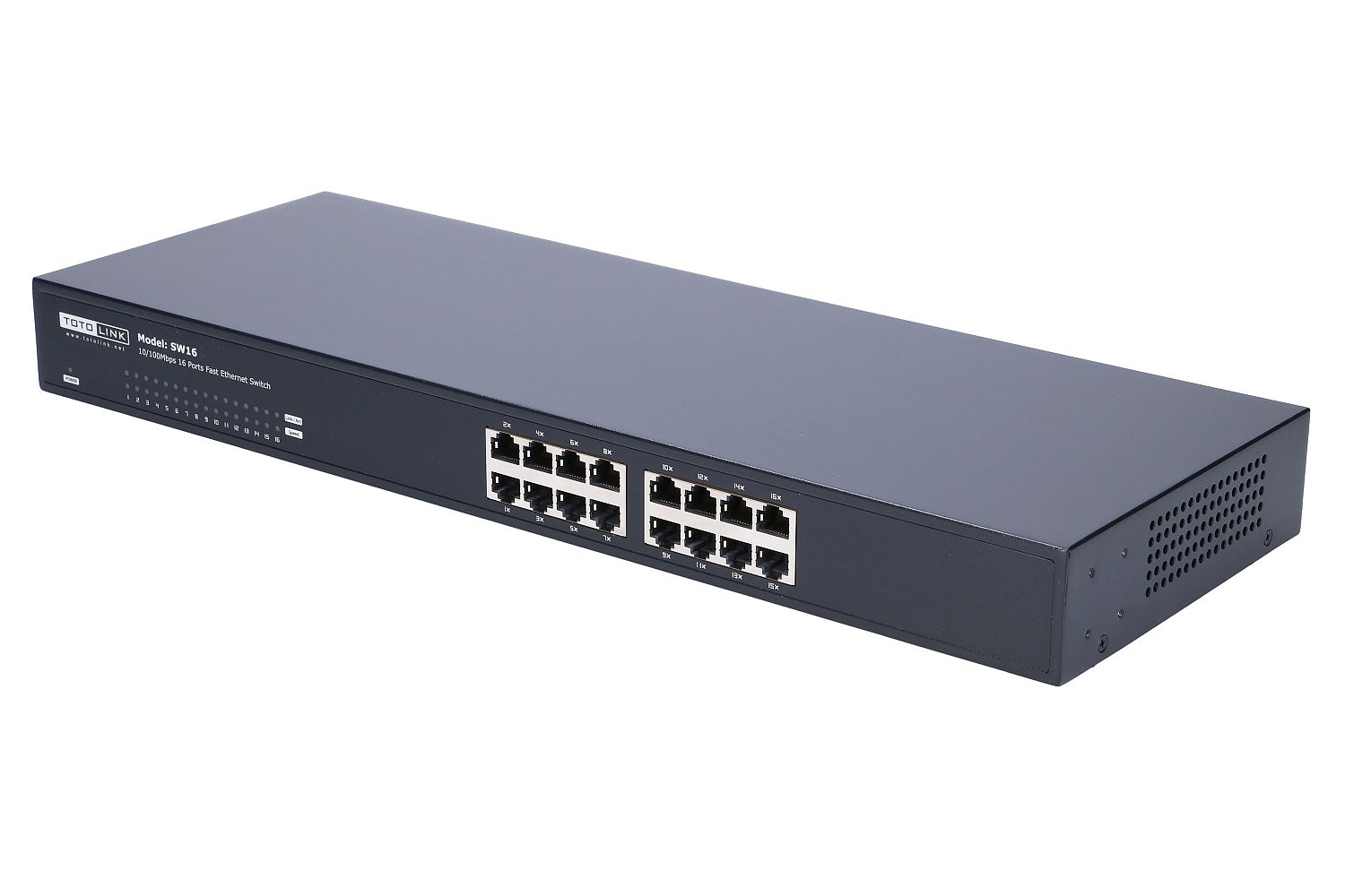 Totolink SW16 | Switch | 16x RJ45 100Mb/s, Rackmount, Unmanaged