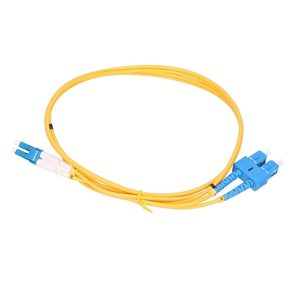 Extralink LC/UPC-SC/UPC | Patchcord | Single Mode, Duplex, G652D, 3mm, 10m