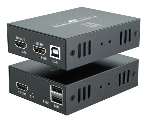 LevelOne HVE-8111 AV extender AV transmitter & receiver Black