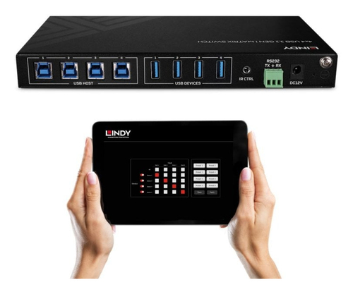 Lindy 4x4 USB 3.2 Gen 1 Matrix Switch