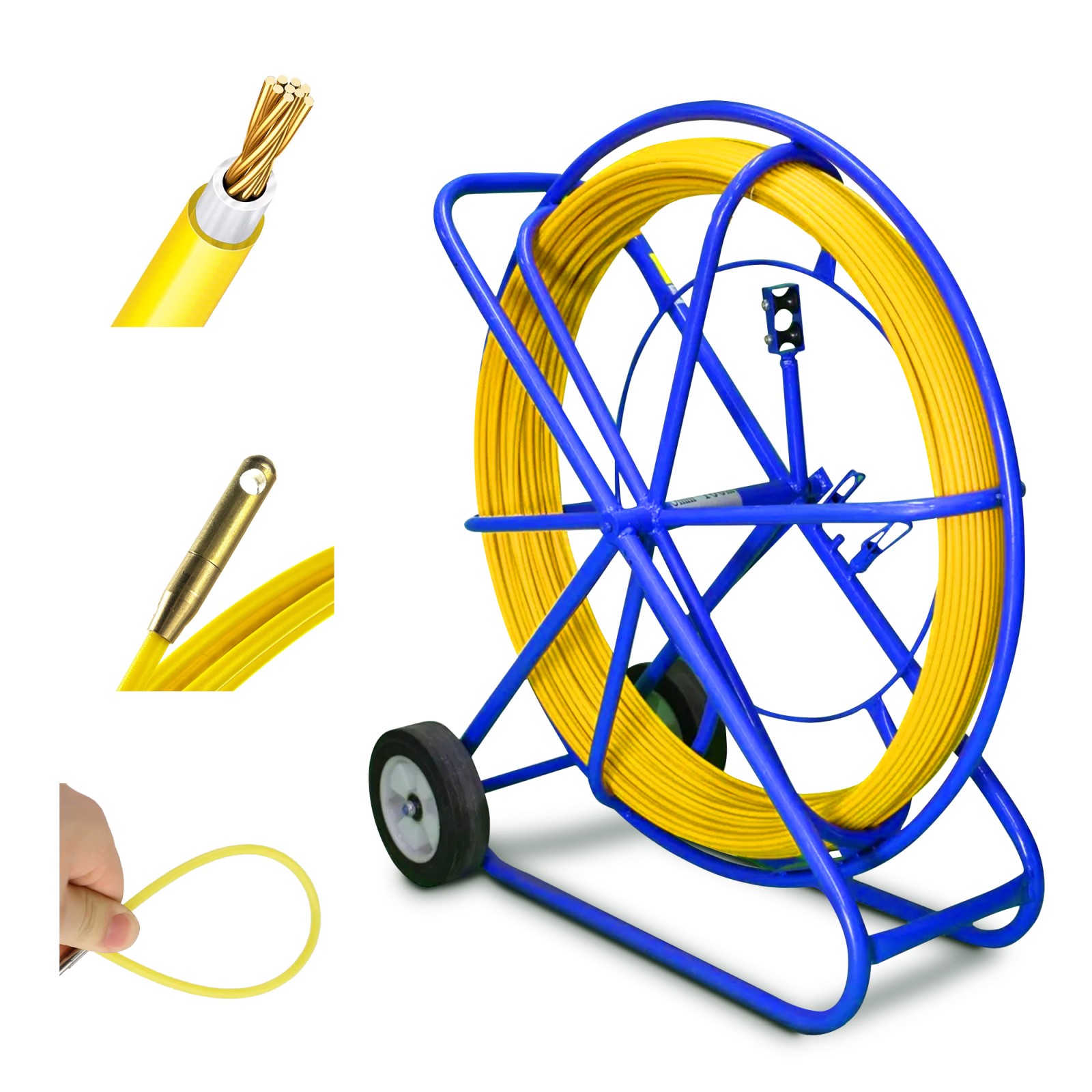 Extralink Pilot 9mm 200m | Cable pulling rod | glass fibre FRP, d. 9mm, l. 200m, yellow