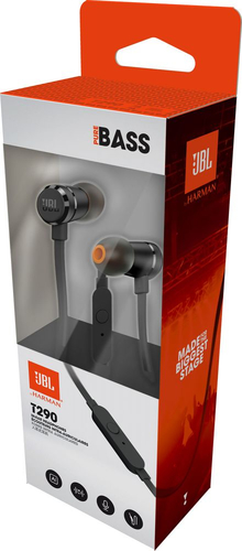 JBL T290 Headset Wired In-ear Calls/Music Black