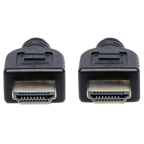 Manhattan HDMI 4K@60Hz Cable with Ethernet - CL3 rated, 1m, Suitable for In-Wall use, For ALL 4K & 1080p/HD uses - when upgrading now or have it ready for when you need it, Male to Male, Black, Ultra HD 4k x 2k, Lifetime Warranty, Premium High Speed