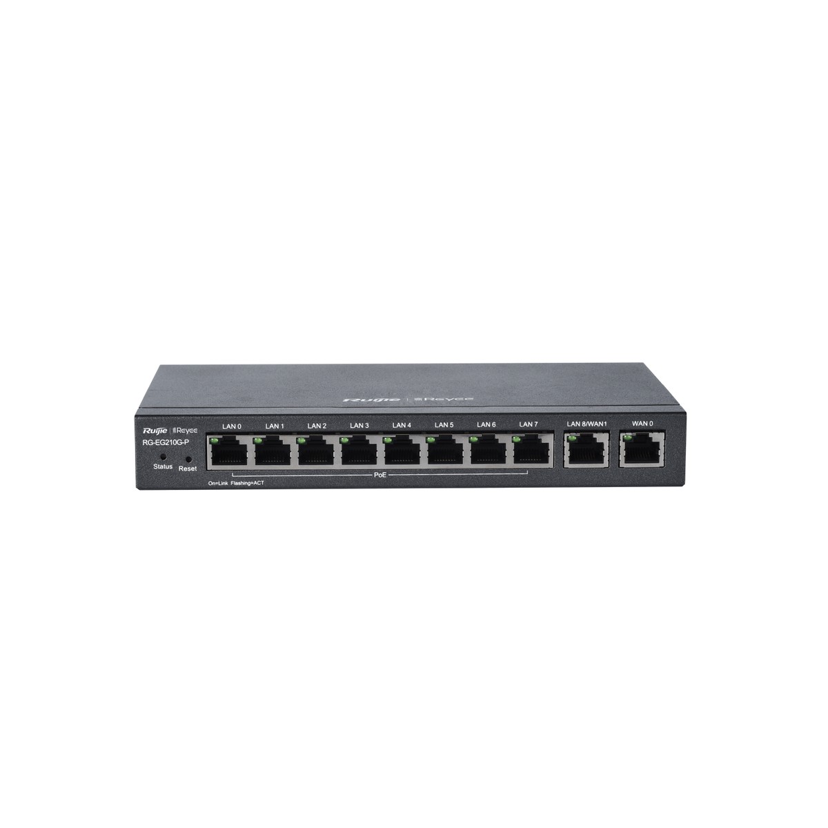 Ruijie Reyee RG-EG210G-P | Router | 10x RJ45 1000Mb/s, 8x PoE+, 70W, 100 users, cloud management
