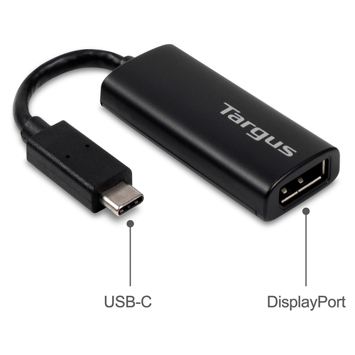 Targus ACA932EUZ video cable adapter 0.17 m USB Type-C DisplayPort Black