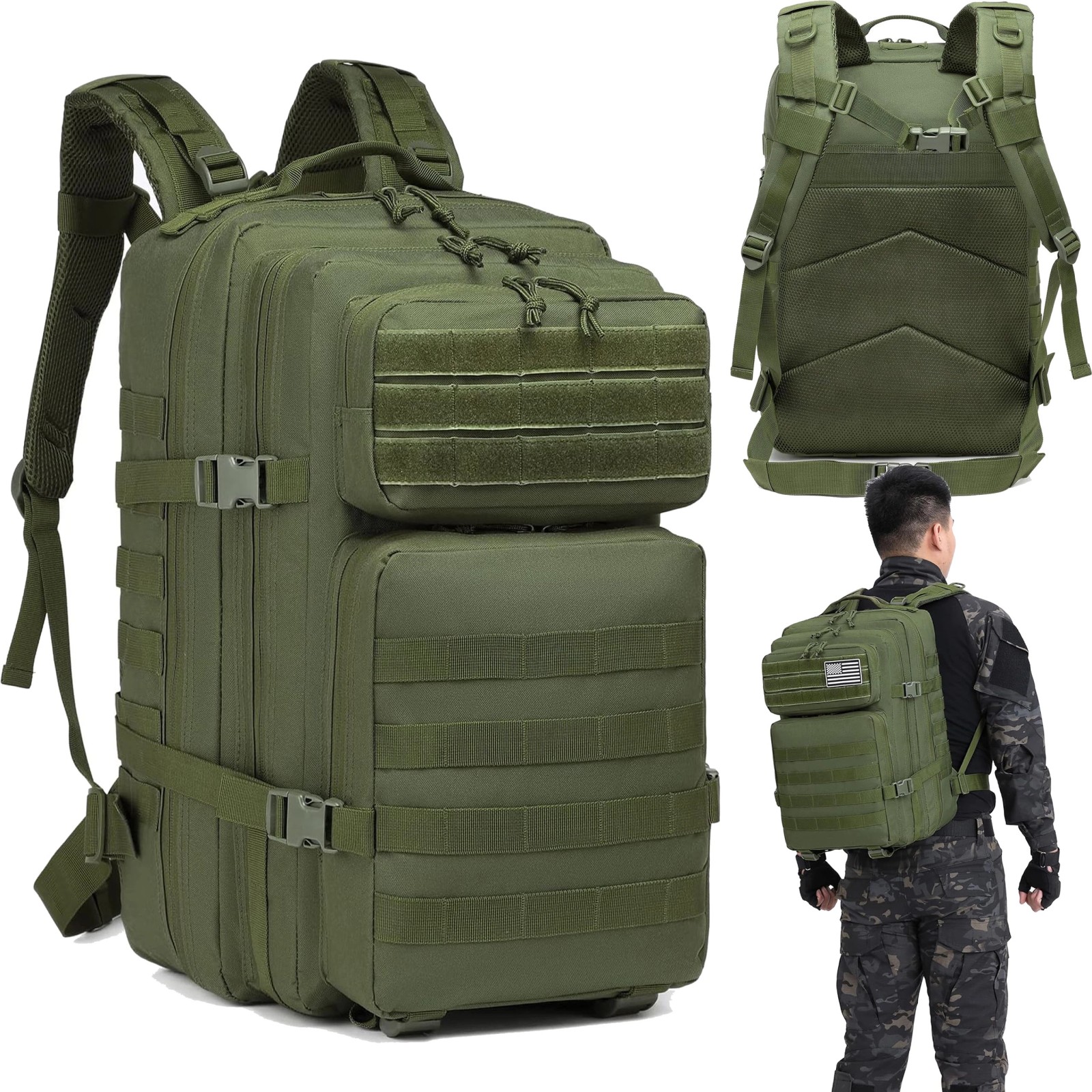Extralink Military Tactical School Backpack for Men Large 45L Travel Bag MIL-1115