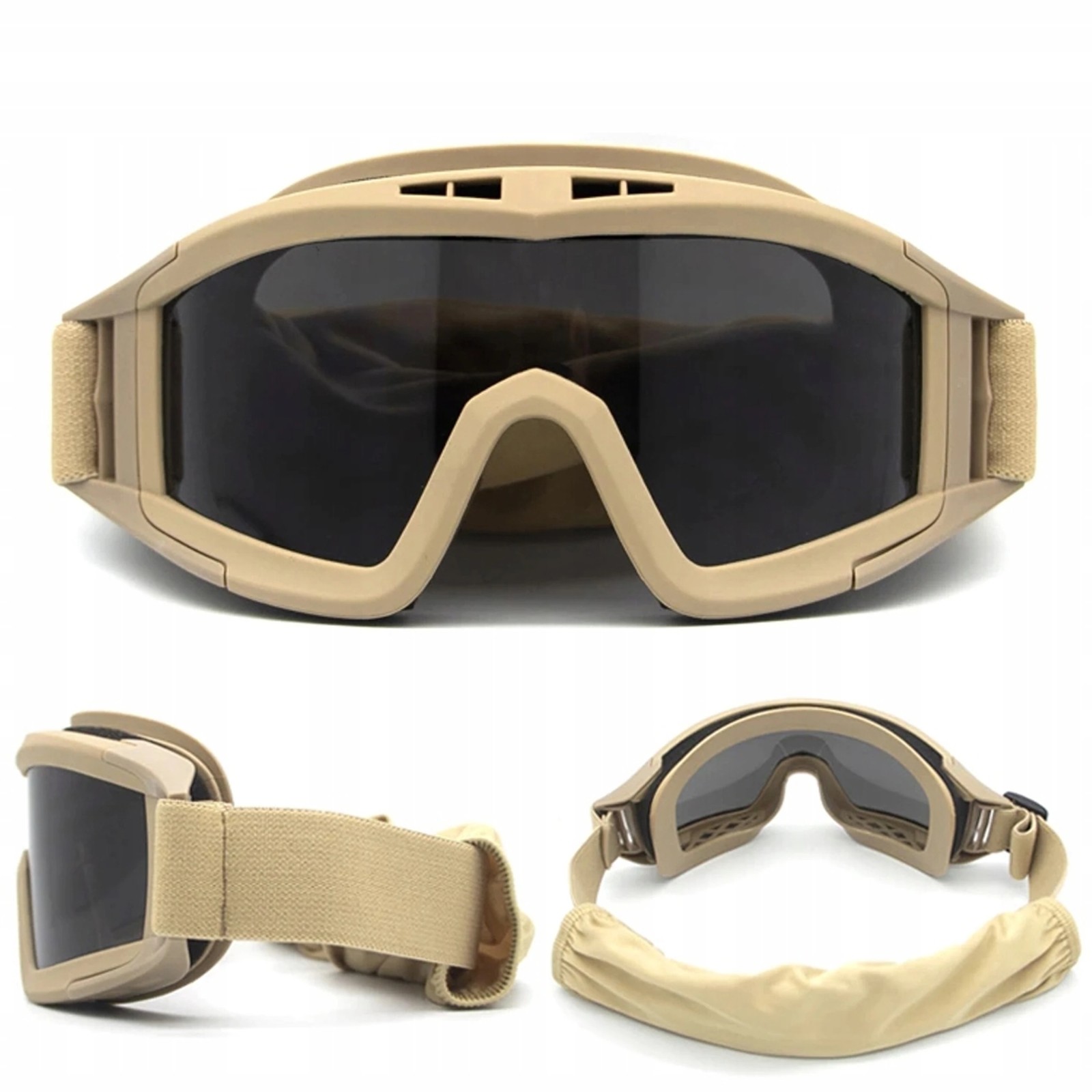 Extralink Military Tactical Glasses, ASG Protective Military Goggles for Airsoft Shooting mil-678