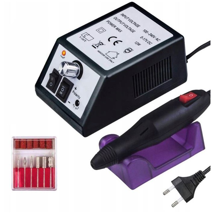 EXTRALINK FREZARKA DO PAZNOKCI EU PLUG CZARNA