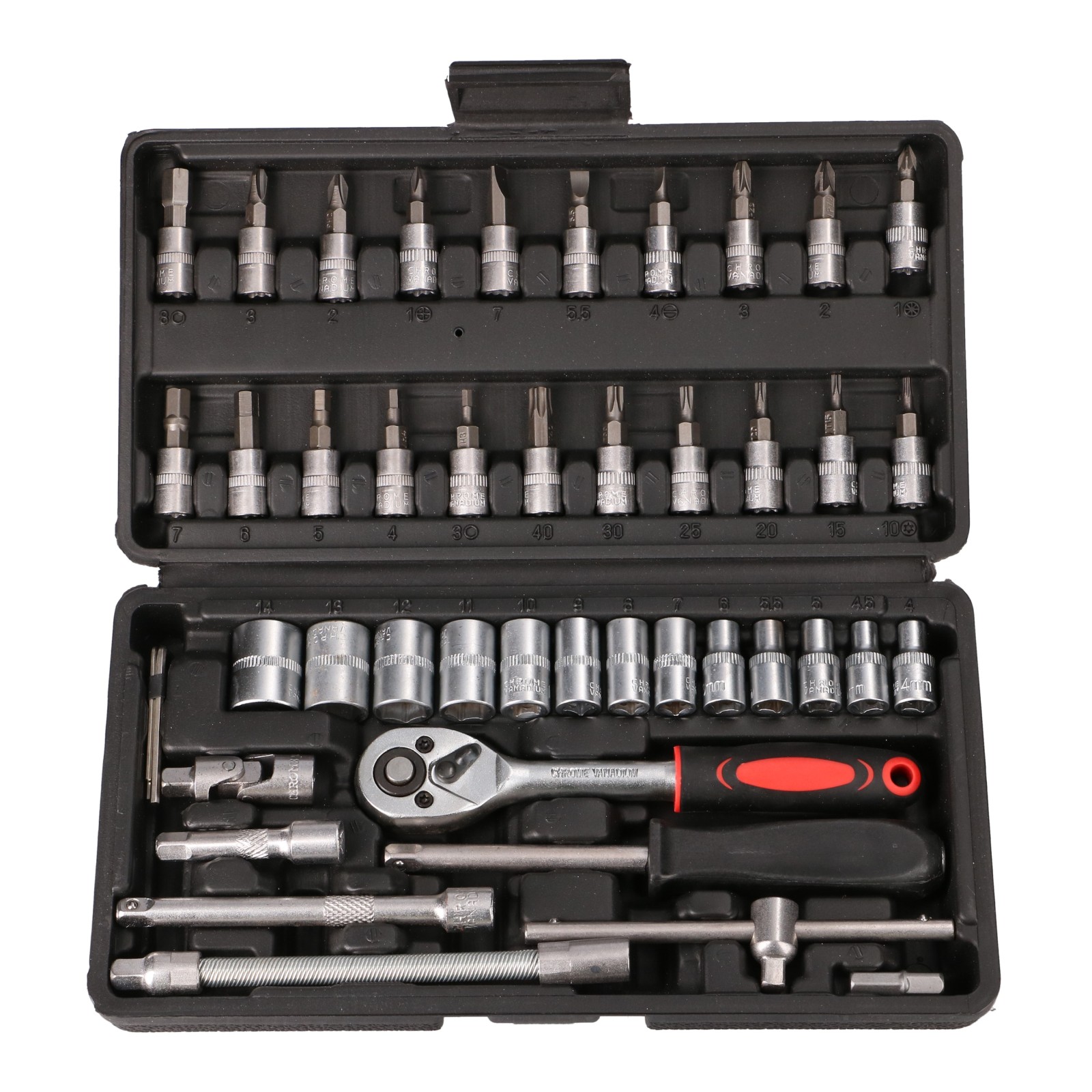 Extralink Powerlink | Tool Set | Socket Wrenches, Case, 46 Pieces