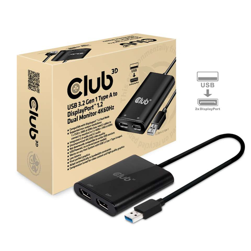 adaptor USB 3.1 Typ A  2x DP 