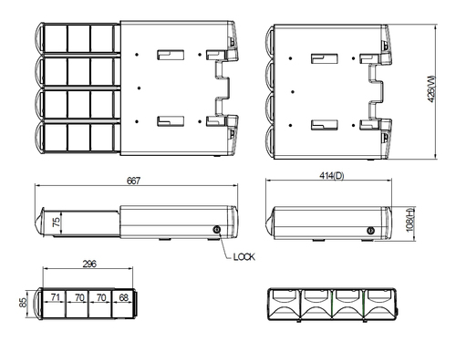 Multibrackets M Workstation Cart Drawer I