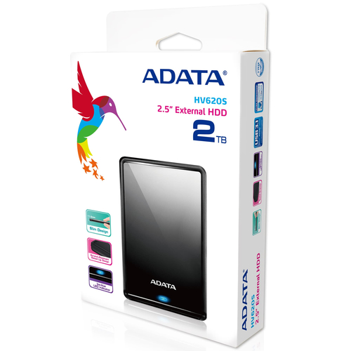 ADATA AHV620S-2TU3-CBK external hard drive 2 TB 2.5" Micro-USB B 3.2 Gen 1 (3.1 Gen 1) Black