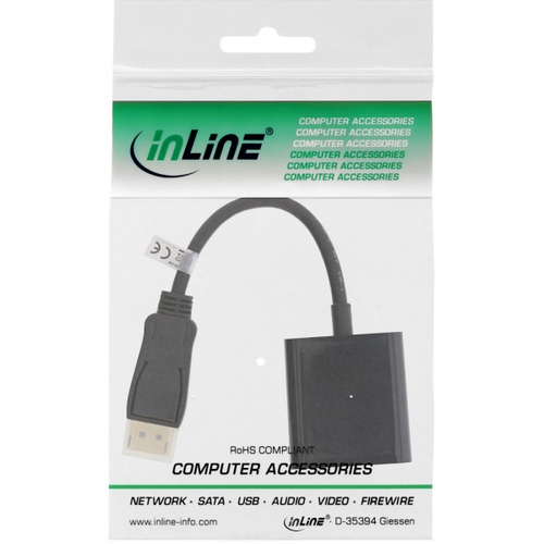 InLine DisplayPort Adapter Cable male / DVI-D 24+1 female black 0.15m