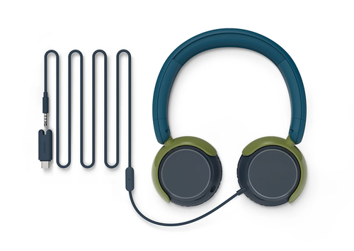 Philips 2000 series TAK2000CT/00 headphones/headset Wired Head-band Calls/Music USB Type-C Blue, Green, Grey