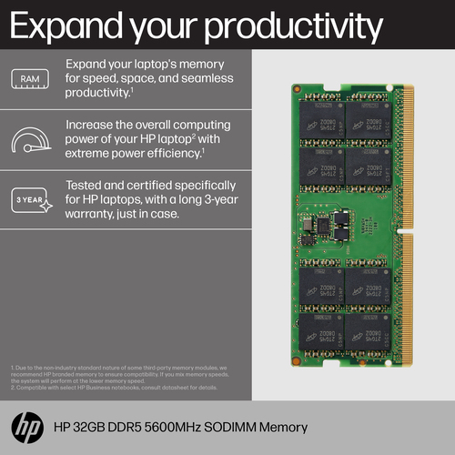 HP 32GB DDR5 5600MHz SODIMM Memory
