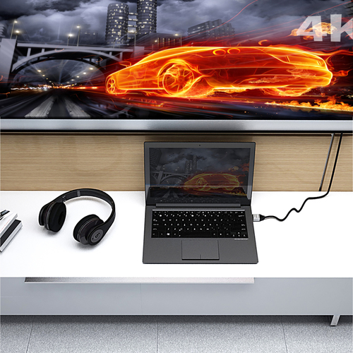 j5create JDC52 Ultra HD 4K HDMI™ Cable, Black and Grey, 2 m