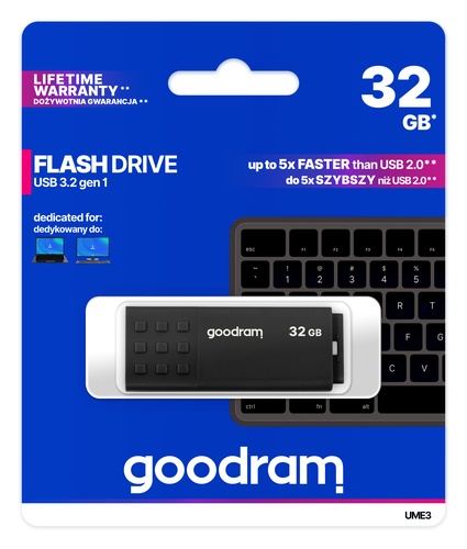 Goodram UME3 USB flash drive 32 GB USB Type-A 3.2 Gen 1 (3.1 Gen 1) Black