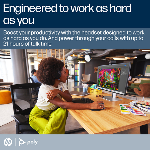 HP Poly Voyager Surround 80 UC Microsoft Teams Certified USB-C Headset +USB-C/A Adapter