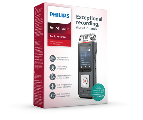 Philips VoiceTracer Black, Grey