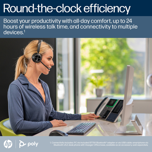 HP Poly Voyager 4320-M +USB-A to USB-C Cable +BT700 dongle