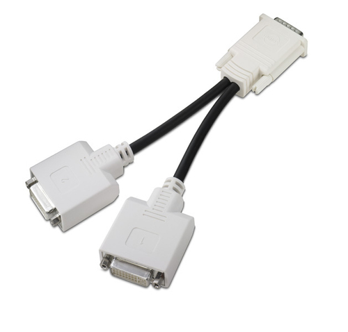 HP DVI 'Y' adapter cable DVI cable 0.203 m DMS 2 x DVI Black