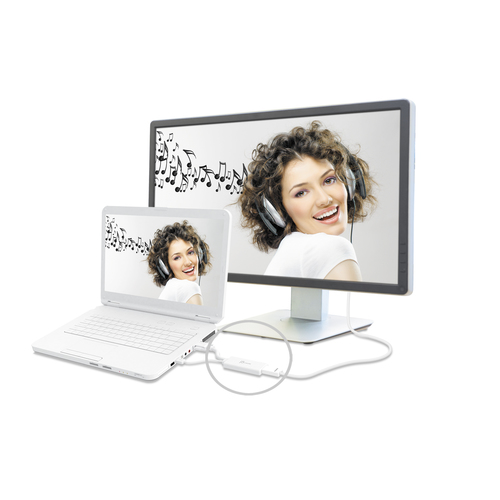 j5create JDA214 VGA to HDMI™ Video Audio Adapter, White