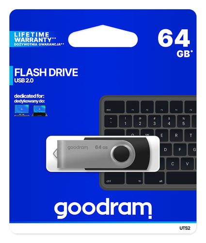 Goodram UTS2 USB flash drive 64 GB USB Type-A 2.0 Black