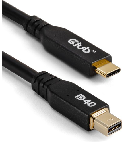 CLUB3D CAC-1561 DisplayPort cable 2 m Mini DisplayPort USB Type-C Black