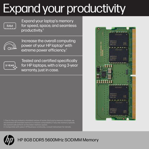 HP 8GB DDR5 5600MHz SODIMM Memory