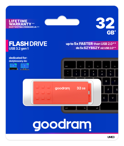 Goodram UME3 USB flash drive 32 GB USB Type-A 3.2 Gen 1 (3.1 Gen 1) Orange