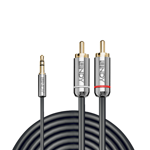 Lindy 3m 3.5mm to Phono Audio Cable, Cromo Line