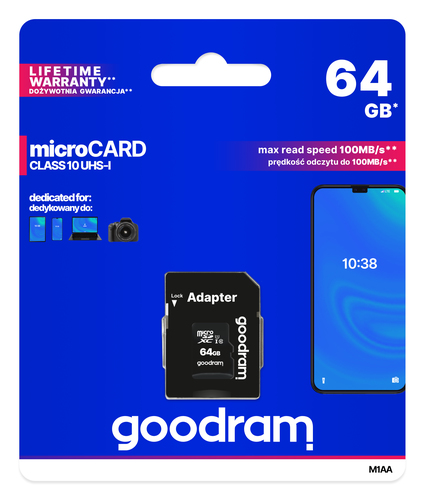 Goodram M1AA 64 GB MicroSDXC UHS-I Class 10