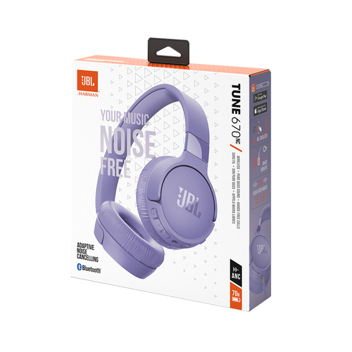 JBL Tune 670 NC Headset Wired & Wireless Head-band Calls/Music USB Type-C Bluetooth Purple