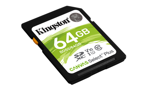 Kingston Technology 64GB SDXC Canvas Select Plus 100R C10 UHS-I U1 V10