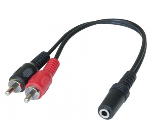 Hypertec 721121-HY audio cable 3.5mm 2 x RCA Black