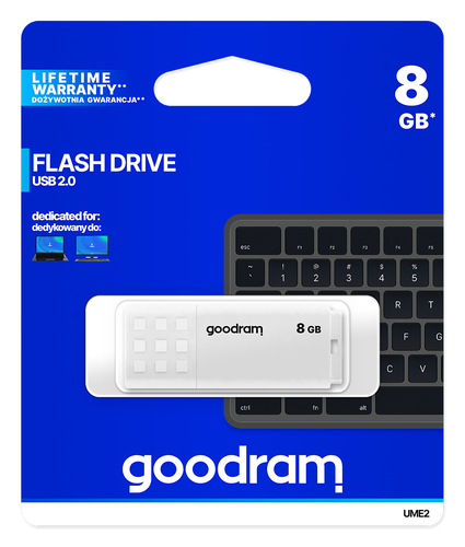 Goodram UME2 USB flash drive 8 GB USB Type-A 2.0 White