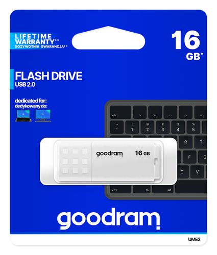 Goodram UME2 USB flash drive 16 GB USB Type-A 2.0 White