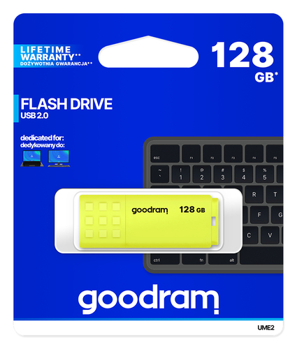 Goodram UME2 USB flash drive 128 GB USB Type-A 2.0 Yellow