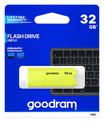 Goodram UME2 USB flash drive 32 GB USB Type-A 2.0 Yellow