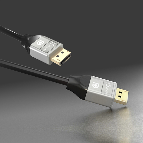 j5create JDC42 4K DisplayPort™ Cable, Black and Grey, 1.8 m