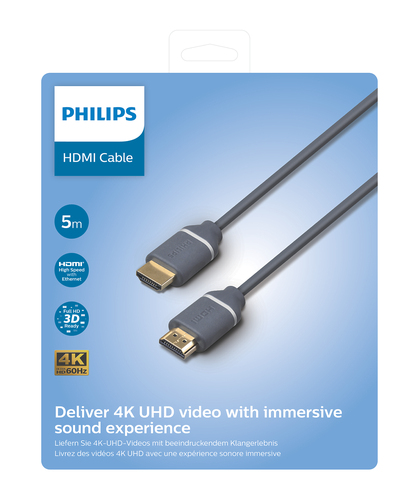 Philips SWV5650G/00 HDMI cable 5 m HDMI Type A (Standard) Grey