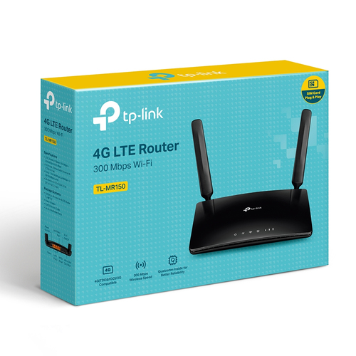 TP-Link TL-MR150 wireless router Fast Ethernet Single-band (2.4 GHz) 4G Black